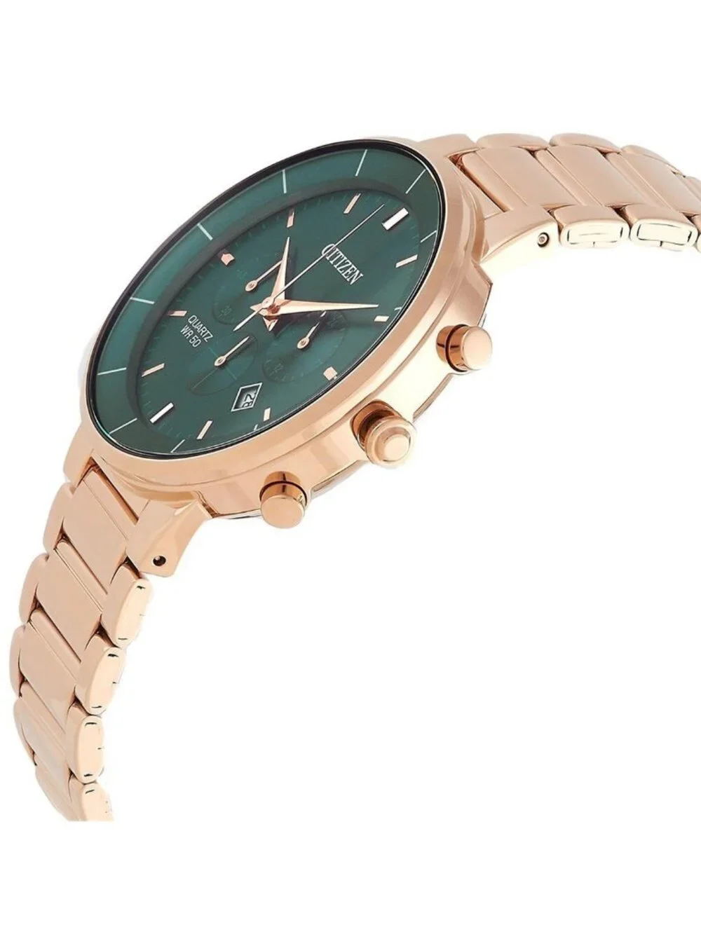 NWT Citizen Chronograph Quartz Green Dial Men's Watch